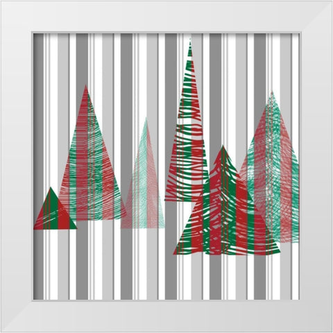 Oh Christmas Tree I White Modern Wood Framed Art Print by Gordon, Sharon