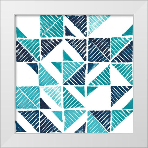 Beryl Block Print II White Modern Wood Framed Art Print by Popp, Grace
