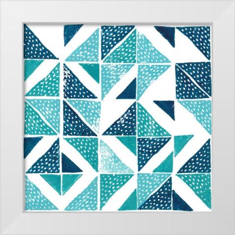 Beryl Block Print IV White Modern Wood Framed Art Print by Popp, Grace