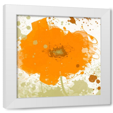 Modern Orange White Modern Wood Framed Art Print by Orlov, Irena