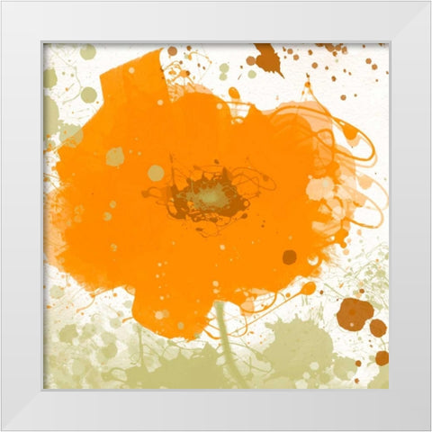 Modern Orange White Modern Wood Framed Art Print by Orlov, Irena