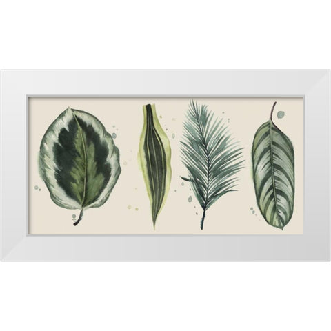 Palm Line-Up I White Modern Wood Framed Art Print by Popp, Grace