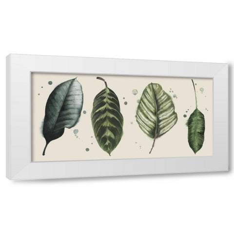Palm Line-Up II White Modern Wood Framed Art Print by Popp, Grace