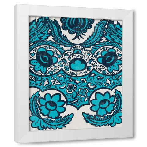Graphic Damask I White Modern Wood Framed Art Print by Zarris, Chariklia