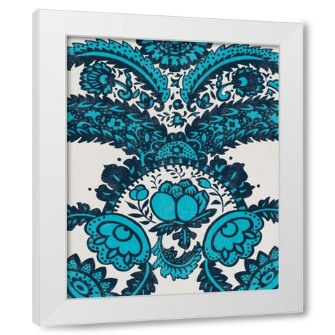 Graphic Damask II White Modern Wood Framed Art Print by Zarris, Chariklia