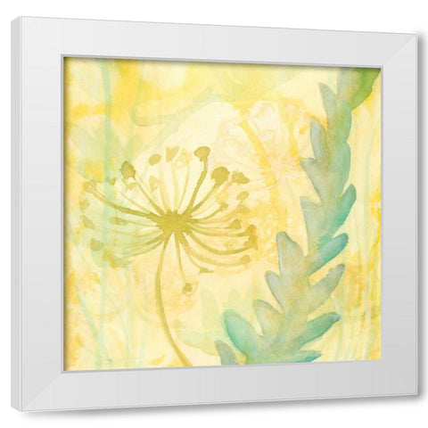 Florid Garden II White Modern Wood Framed Art Print by Stramel, Renee W.