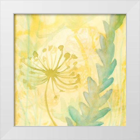 Florid Garden II White Modern Wood Framed Art Print by Stramel, Renee W.
