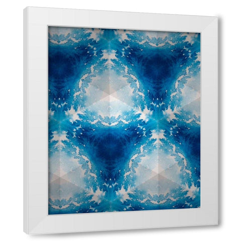 Sapphire Frost III White Modern Wood Framed Art Print by Stramel, Renee W.
