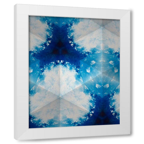 Sapphire Frost IV White Modern Wood Framed Art Print by Stramel, Renee W.