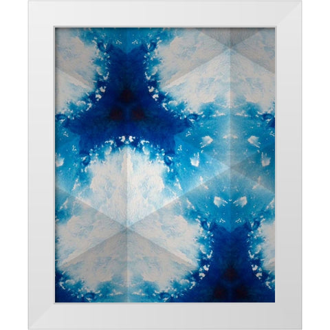 Sapphire Frost IV White Modern Wood Framed Art Print by Stramel, Renee W.