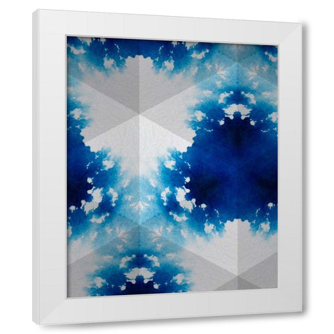 Sapphire Frost V White Modern Wood Framed Art Print by Stramel, Renee W.