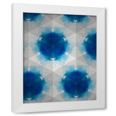 Sapphire Frost VI White Modern Wood Framed Art Print by Stramel, Renee W.