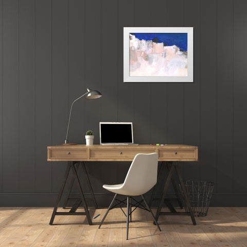 Mediterranean Blue I White Modern Wood Framed Art Print by Parker, Jennifer Paxton