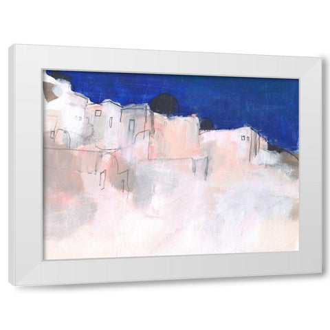 Mediterranean Blue I White Modern Wood Framed Art Print by Parker, Jennifer Paxton