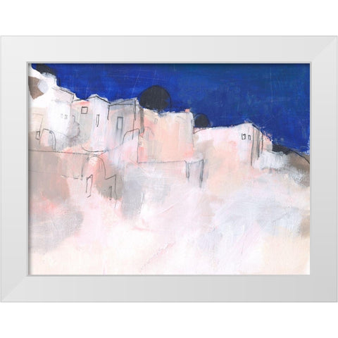 Mediterranean Blue I White Modern Wood Framed Art Print by Parker, Jennifer Paxton