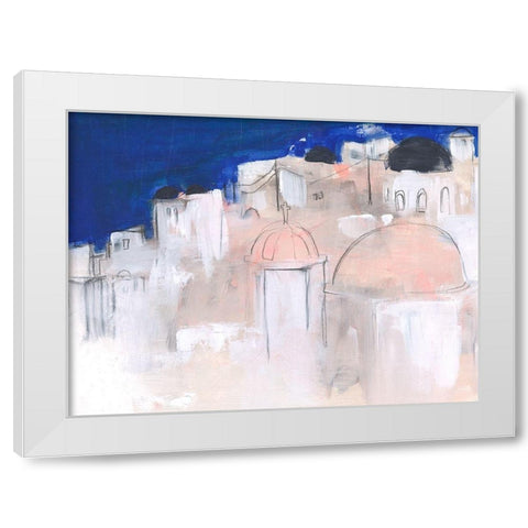 Mediterranean Blue II White Modern Wood Framed Art Print by Parker, Jennifer Paxton