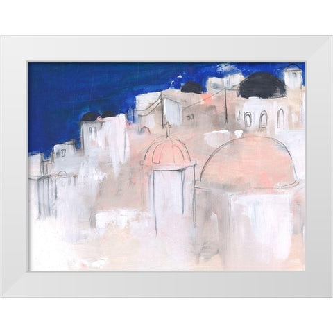 Mediterranean Blue II White Modern Wood Framed Art Print by Parker, Jennifer Paxton