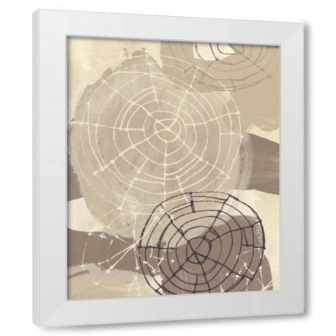 Spiral Gesture I White Modern Wood Framed Art Print by Vess, June Erica