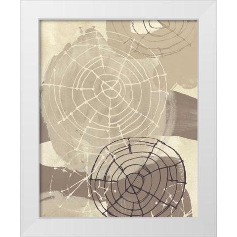 Spiral Gesture I White Modern Wood Framed Art Print by Vess, June Erica