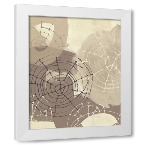 Spiral Gesture II White Modern Wood Framed Art Print by Vess, June Erica