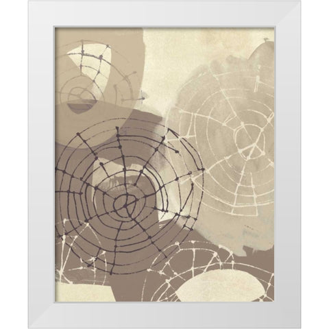 Spiral Gesture II White Modern Wood Framed Art Print by Vess, June Erica