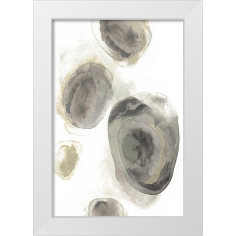 Water Stones II White Modern Wood Framed Art Print by Vess, June Erica