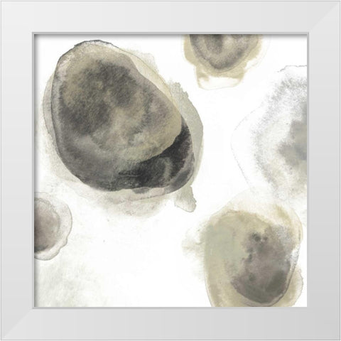 Water Stones IV White Modern Wood Framed Art Print by Vess, June Erica