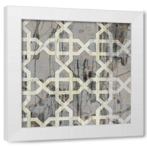 Neutral Metric VI White Modern Wood Framed Art Print by Goldberger, Jennifer