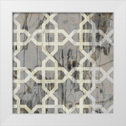 Neutral Metric VI White Modern Wood Framed Art Print by Goldberger, Jennifer