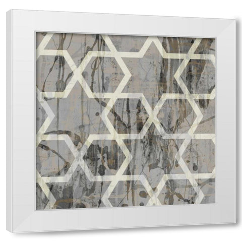 Neutral Metric VII White Modern Wood Framed Art Print by Goldberger, Jennifer