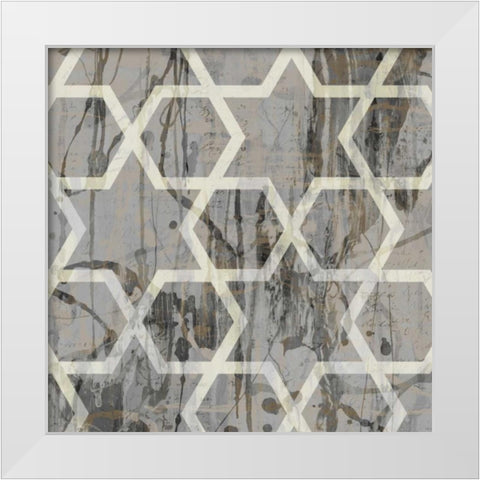 Neutral Metric VII White Modern Wood Framed Art Print by Goldberger, Jennifer