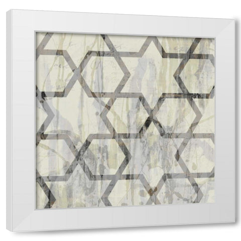 Neutral Metric VIII White Modern Wood Framed Art Print by Goldberger, Jennifer