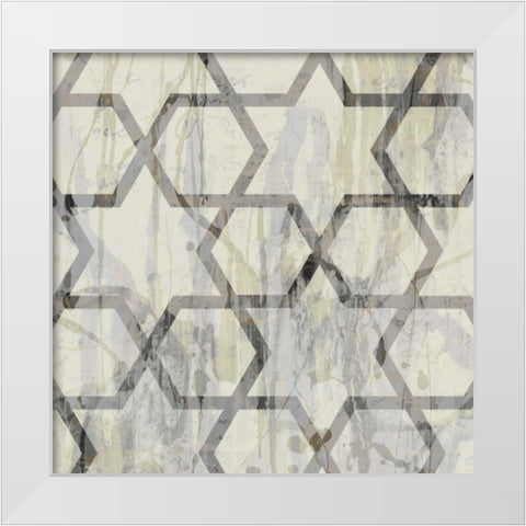 Neutral Metric VIII White Modern Wood Framed Art Print by Goldberger, Jennifer