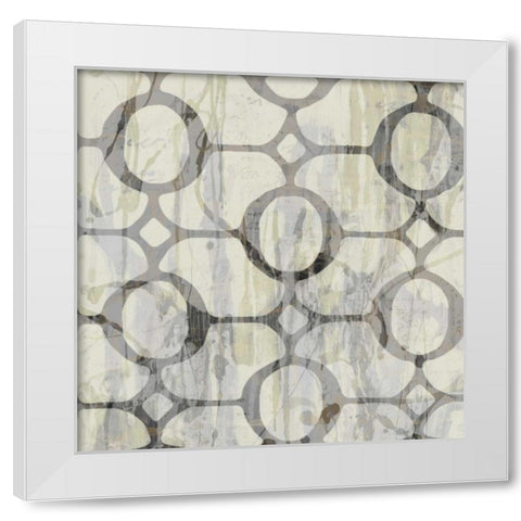 Neutral Metric IX White Modern Wood Framed Art Print by Goldberger, Jennifer