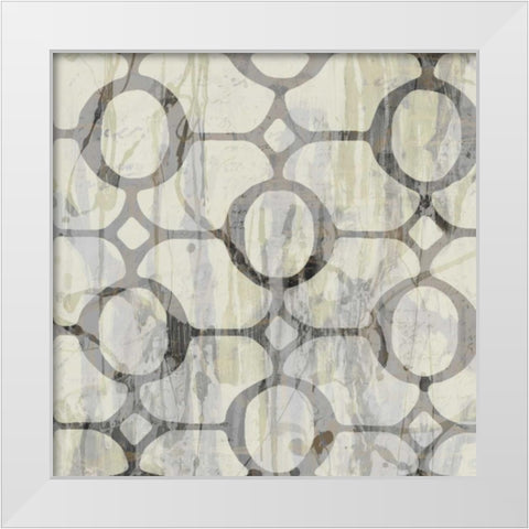 Neutral Metric IX White Modern Wood Framed Art Print by Goldberger, Jennifer