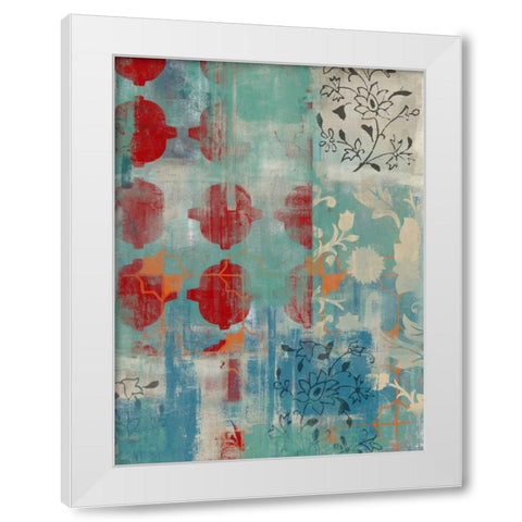 Persian Dreams I White Modern Wood Framed Art Print by Vess, June Erica