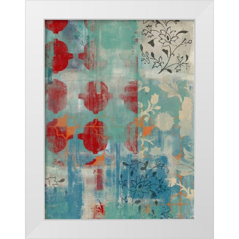 Persian Dreams I White Modern Wood Framed Art Print by Vess, June Erica