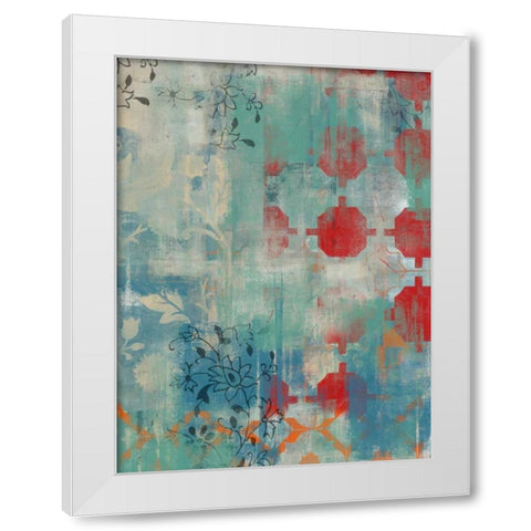 Persian Dreams II White Modern Wood Framed Art Print by Vess, June Erica