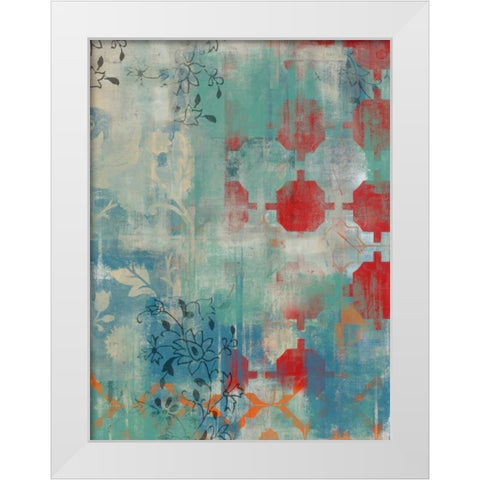 Persian Dreams II White Modern Wood Framed Art Print by Vess, June Erica
