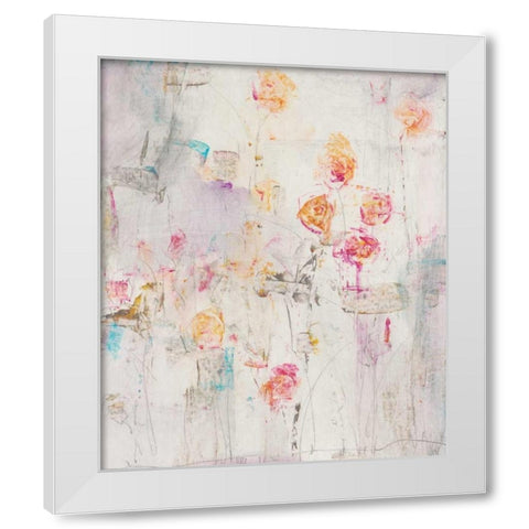 Spotted Garden II White Modern Wood Framed Art Print by OToole, Tim