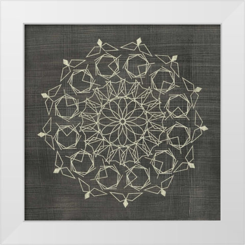 Geometric Tile III White Modern Wood Framed Art Print by Zarris, Chariklia