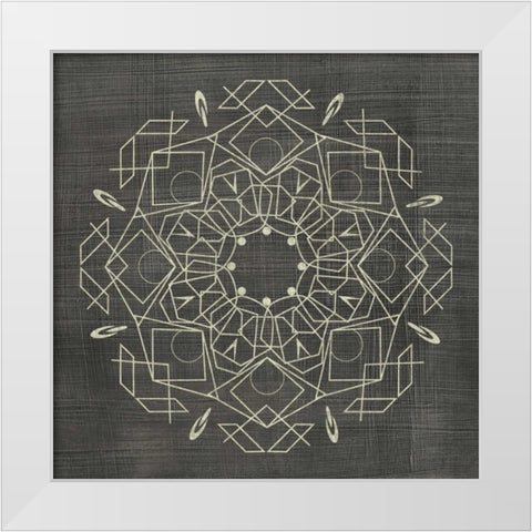 Geometric Tile IV White Modern Wood Framed Art Print by Zarris, Chariklia