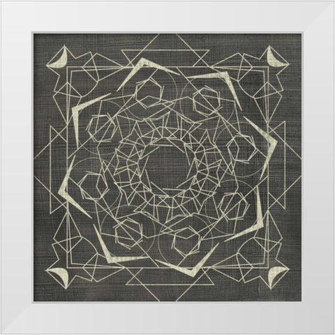 Geometric Tile VI White Modern Wood Framed Art Print by Zarris, Chariklia