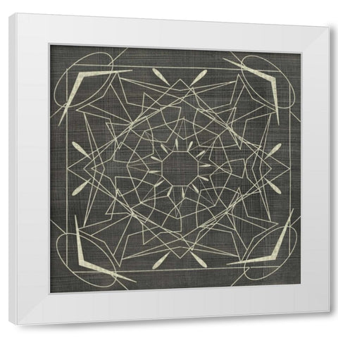 Geometric Tile VII White Modern Wood Framed Art Print by Zarris, Chariklia