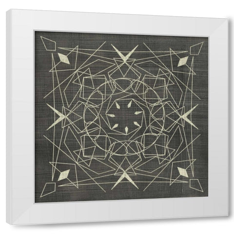 Geometric Tile VIII White Modern Wood Framed Art Print by Zarris, Chariklia