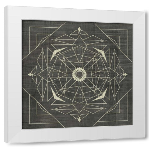 Geometric Tile IX White Modern Wood Framed Art Print by Zarris, Chariklia