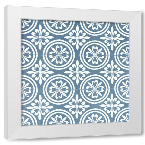 Chambray Tile II White Modern Wood Framed Art Print by Vision Studio