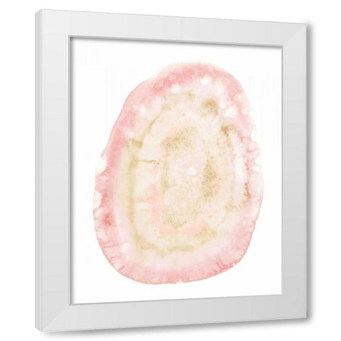 Custom Radiant Geode I White Modern Wood Framed Art Print by McCavitt, Naomi
