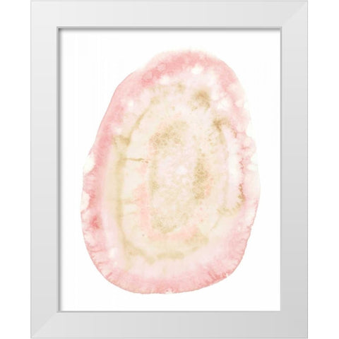 Custom Radiant Geode I White Modern Wood Framed Art Print by McCavitt, Naomi