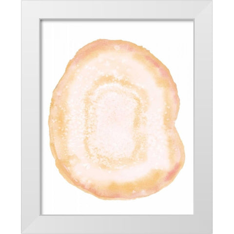 Custom Radiant Geode III White Modern Wood Framed Art Print by McCavitt, Naomi